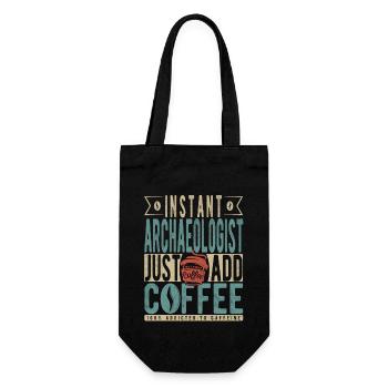 Instant Archaeologist Just Add Coffee - Gift Bag for Bottles - black - Front