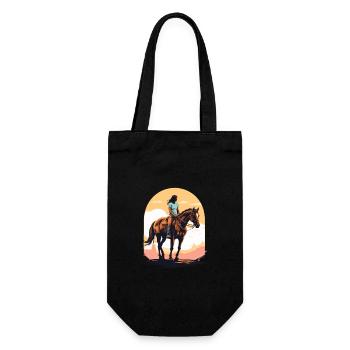Aesthetic Horse Rider Streetwear Design - Gift Bag for Bottles - black - Front