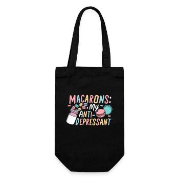 Macaron lovers French macarons - Gift Bag for Bottles - black - Front