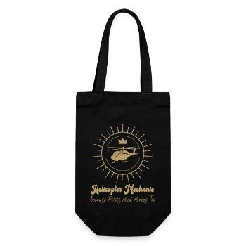 Helicopter Mechanic Heroes Pride - Gift Bag for Bottles - black - Front