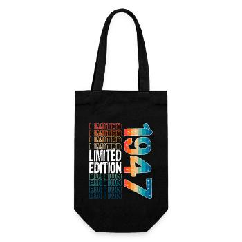 Limited Edition Since 1947 Birthday Vintage 1947 - Gift Bag for Bottles - black - Front