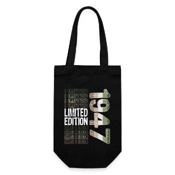 Limited Edition Since 1947 Birthday Vintage 1947 - Gift Bag for Bottles - black - Front