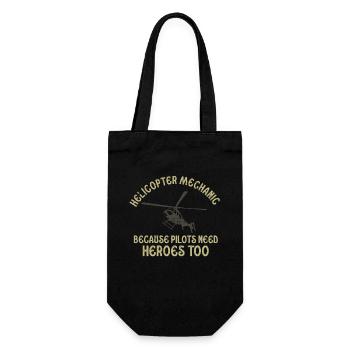 Helicopter Mechanic Heroes Pride - Gift Bag for Bottles - black - Front