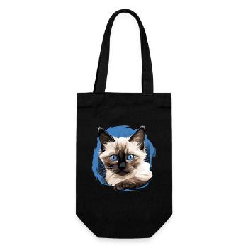 Balinese Cat Balinesenkatze - Gift Bag for Bottles - black - Front