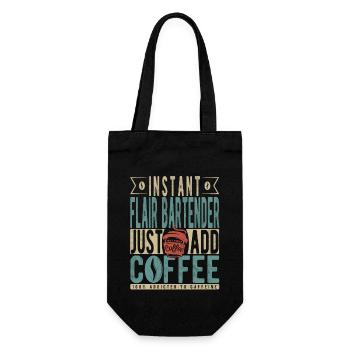 Instant Flair Barkeeper Einfach Kaffee hinzufügen - Geschenkbeutel für Flaschen - Schwarz - Vorne