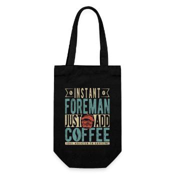 Instant-Vorarbeiter Fügen Sie einfach Kaffee hinzu - Geschenkbeutel für Flaschen - Schwarz - Vorne