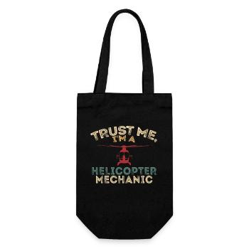 Trust Me I'm A Helicopter Mechanic - Gift Bag for Bottles - black - Front
