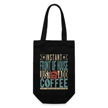 Devant la maison instantanée il suffit d’ajouter du café - Sac à bouteille - noir - Devant