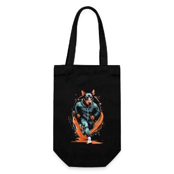Esthétique du jogging streetwear chien Doberman - Sac à bouteille - noir - Devant