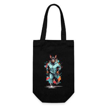 Esthétique du jogging streetwear chien Doberman - Sac à bouteille - noir - Devant