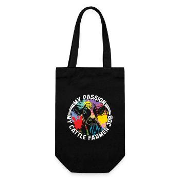 Éleveur de bovins Ma passion Mon élevage bovin Producteur laitier - Sac à bouteille - noir - Devant