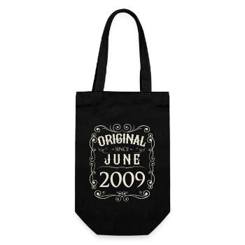 Millésime - Original depuis juin 2009 Anniversaire - Sac à bouteille - noir - Devant