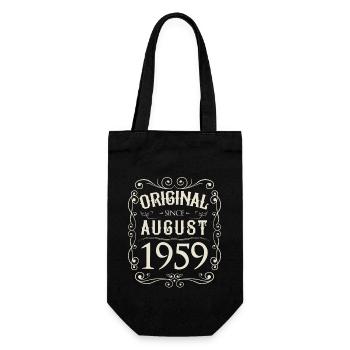 Vintage - Original since August 1959 Geburtstag - Geschenkbeutel für Flaschen - Schwarz - Vorne