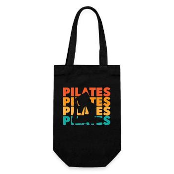 Pilates Instructor Teacher Retro - Gift Bag for Bottles - black - Front