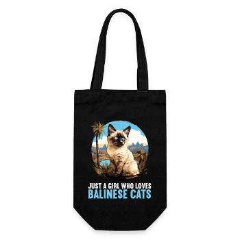 Balinese Cat Balinesenkatze - Gift Bag for Bottles - black - Front