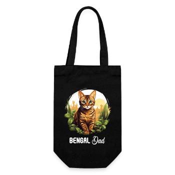 Bengal Cat Bengalkatze - Geschenkbeutel für Flaschen - Schwarz - Vorne