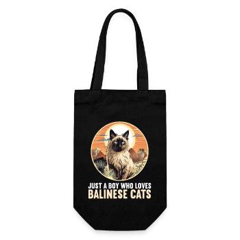 Balinese Cat Balinesenkatze - Gift Bag for Bottles - black - Front