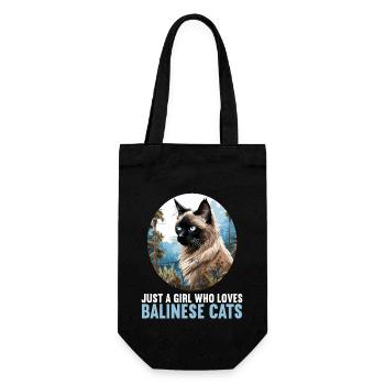 Balinese Cat Balinesenkatze - Gift Bag for Bottles - black - Front