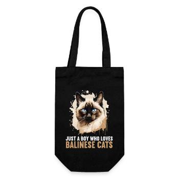 Balinese Cat Balinesenkatze - Gift Bag for Bottles - black - Front