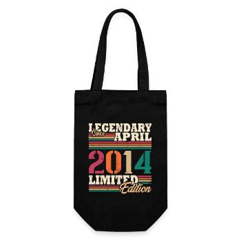 Vintage 2014 Avril Cadeau Anniversaire Rétro - Sac à bouteille - noir - Devant