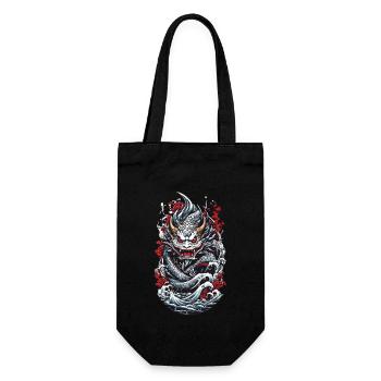 Seeungeheuer Japanischer Dämon Yokai Streetwear - Geschenkbeutel für Flaschen - Schwarz - Vorne