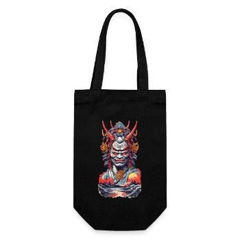Esthétique Yokai Oni Ukiyo-e Démon Japonais - Sac à bouteille - noir - Devant