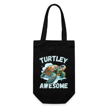 Tortue Reptile Jour de la Terre Aquarelle Nature Préhistorique - Sac à bouteille - noir - Devant