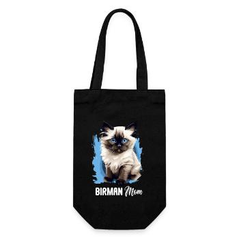 Birman Cat Birma Katze - Geschenkbeutel für Flaschen - Schwarz - Vorne