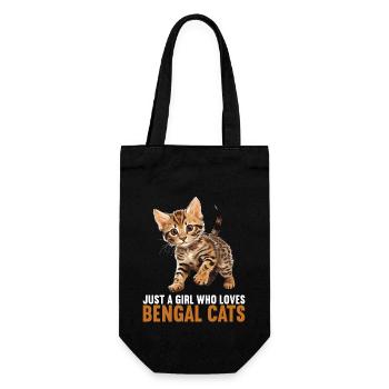 Bengal Cat Bengalkatze - Geschenkbeutel für Flaschen - Schwarz - Vorne