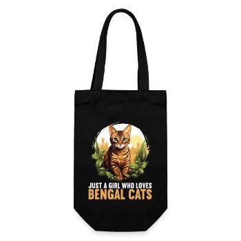 Bengal Cat Bengalkatze - Geschenkbeutel für Flaschen - Schwarz - Vorne