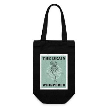Neurologe Gehirn Neurochirurg Neuron Arzt - Geschenkbeutel für Flaschen - Schwarz - Vorne