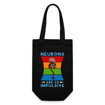 Gehirn Arzt Neurologie Anatomie Neurochirurg - Geschenkbeutel für Flaschen - Schwarz - Vorne
