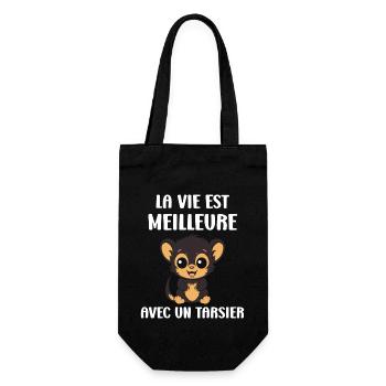 Humour tarsier - Sac à bouteille - noir - Devant