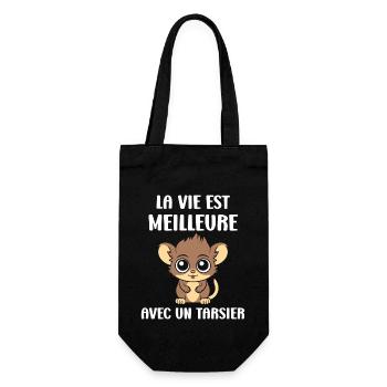 Humour tarsier - Sac à bouteille - noir - Devant