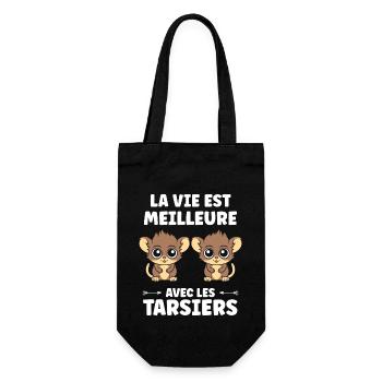 Humour tarsier - Sac à bouteille - noir - Devant