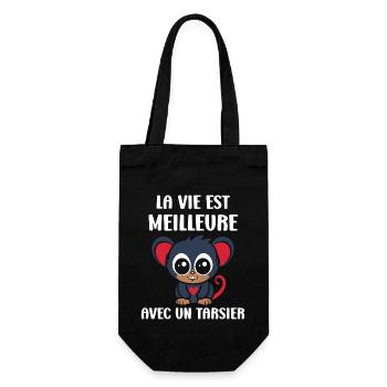 Humour tarsier - Sac à bouteille - noir - Devant