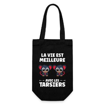 Humour tarsier - Sac à bouteille - noir - Devant
