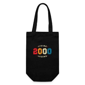 2000th Birthday Retro Living Legend - Gift Bag for Bottles - black - Front
