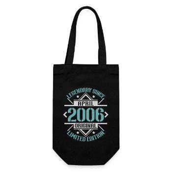 Vintage Avril 2006 Rétro Cadeau D'anniversaire - Geschenkbeutel für Flaschen - Schwarz - Vorne