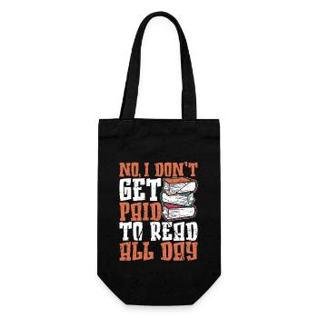 Librarian No I Don't Get Paid Bookworm Librarians - Geschenkbeutel für Flaschen - Schwarz - Vorne