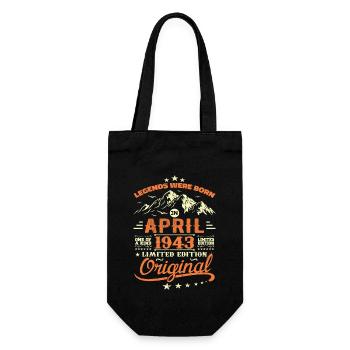 April 1943 Cadeau Anniversaire 1943 Légendes April - Sac à bouteille - noir - Devant