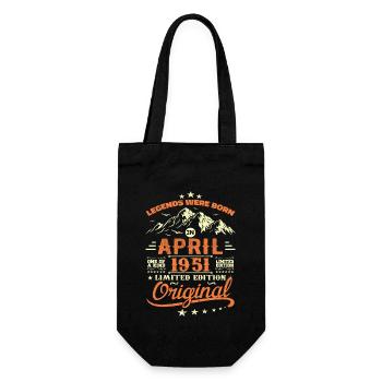 April 1951 Cadeau Anniversaire 1951 Légendes April - Sac à bouteille - noir - Devant
