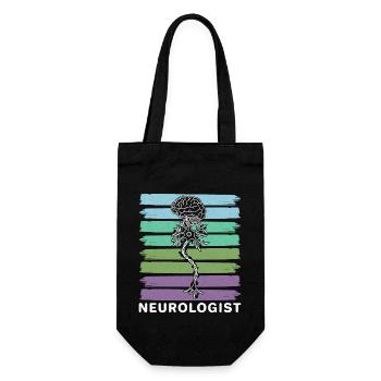 Neurochirurg Facharzt Neurologie Medizin Arzt - Geschenkbeutel für Flaschen - Schwarz - Vorne
