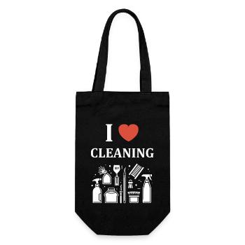 Humour faire le ménage - Sac à bouteille - noir - Devant