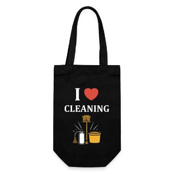 Humour faire le ménage - Sac à bouteille - noir - Devant