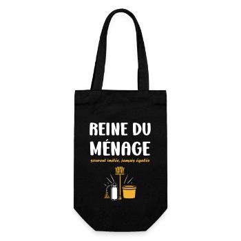 Humour faire le ménage - Sac à bouteille - noir - Devant