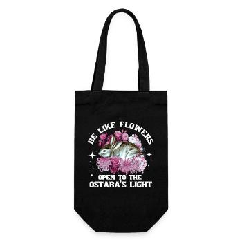 Ostara Hexenmond Eostre Frühling Ostern - Geschenkbeutel für Flaschen - Schwarz - Vorne