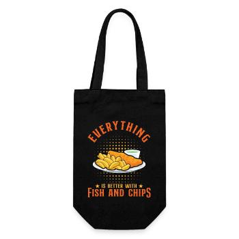 Tout est meilleur avec le Fish And Chips - Sac à bouteille - noir - Devant
