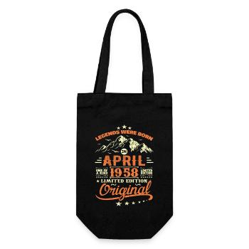 April 1958 Geburtstagsgeschenk 1958 April Legenden - Geschenkbeutel für Flaschen - Schwarz - Vorne