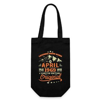 April 1969 Geburtstagsgeschenk 1969 Legenden April - Geschenkbeutel für Flaschen - Schwarz - Vorne